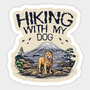 Hiking With My Dog Sticker